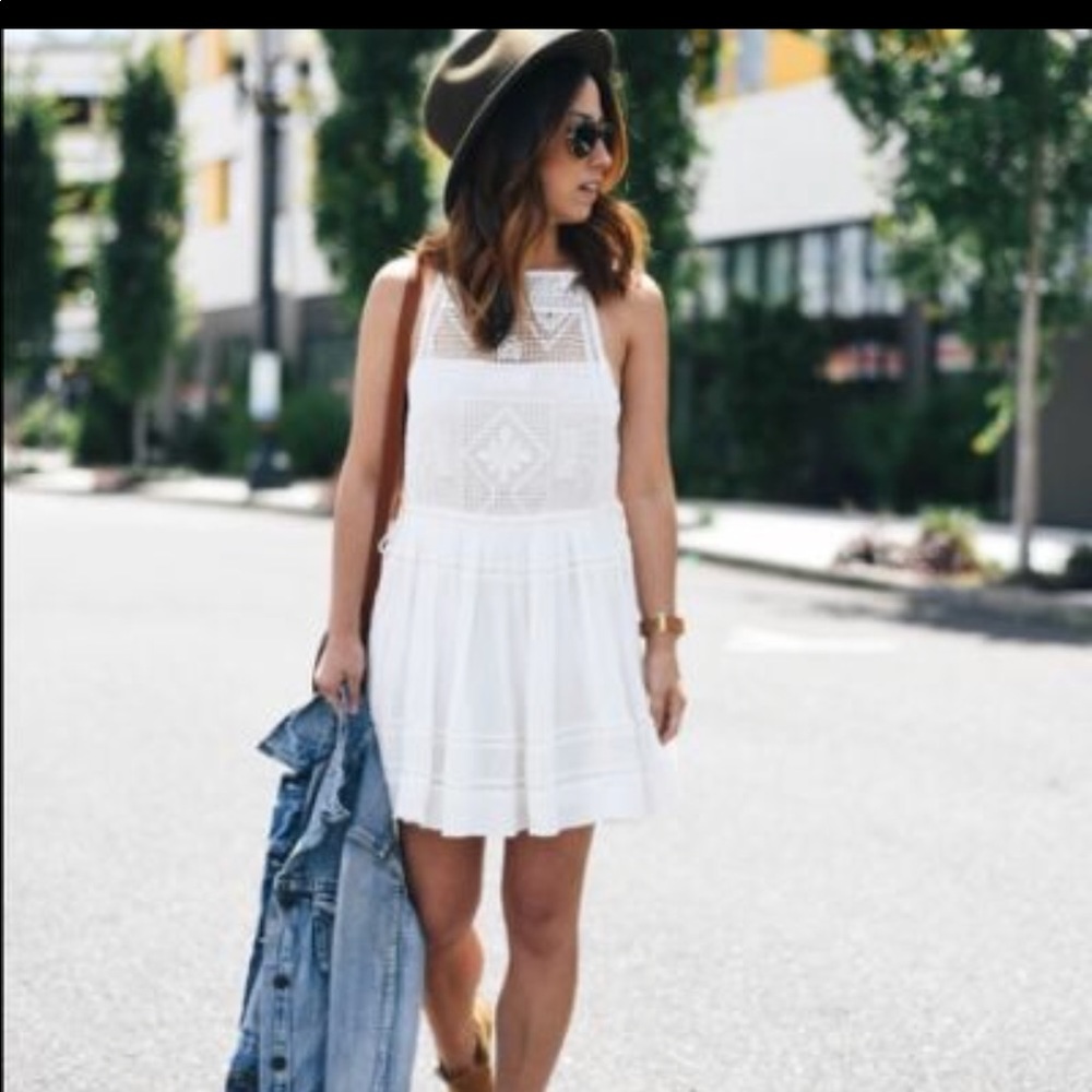 NWT Free People Emily Crochet Dress Tunic M
